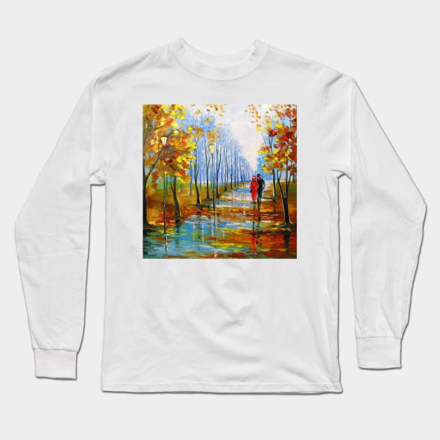 Autumn walk Long Sleeve T-Shirt by OLHADARCHUKART